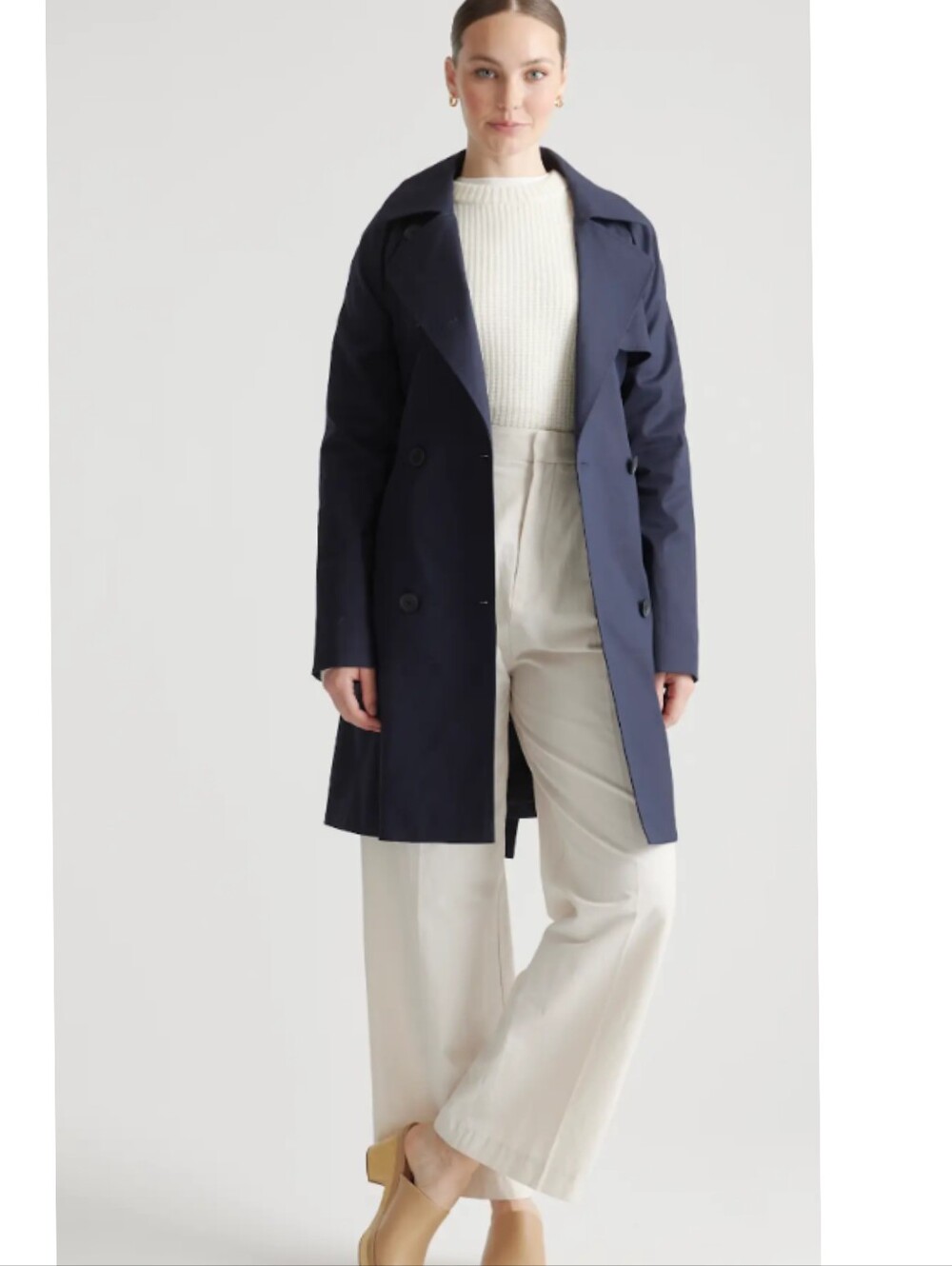 Quince Comfort Stretch Trench Coat